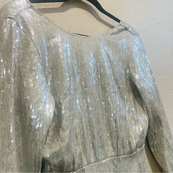 S'edge Sylvia Dress Silver Sequin Dress XS NWT - Picture 8 of 13